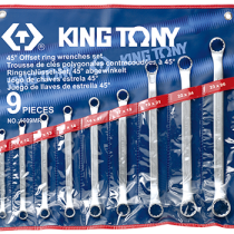 9 PC. 45° Offset Ring Wrench Set  1609MR